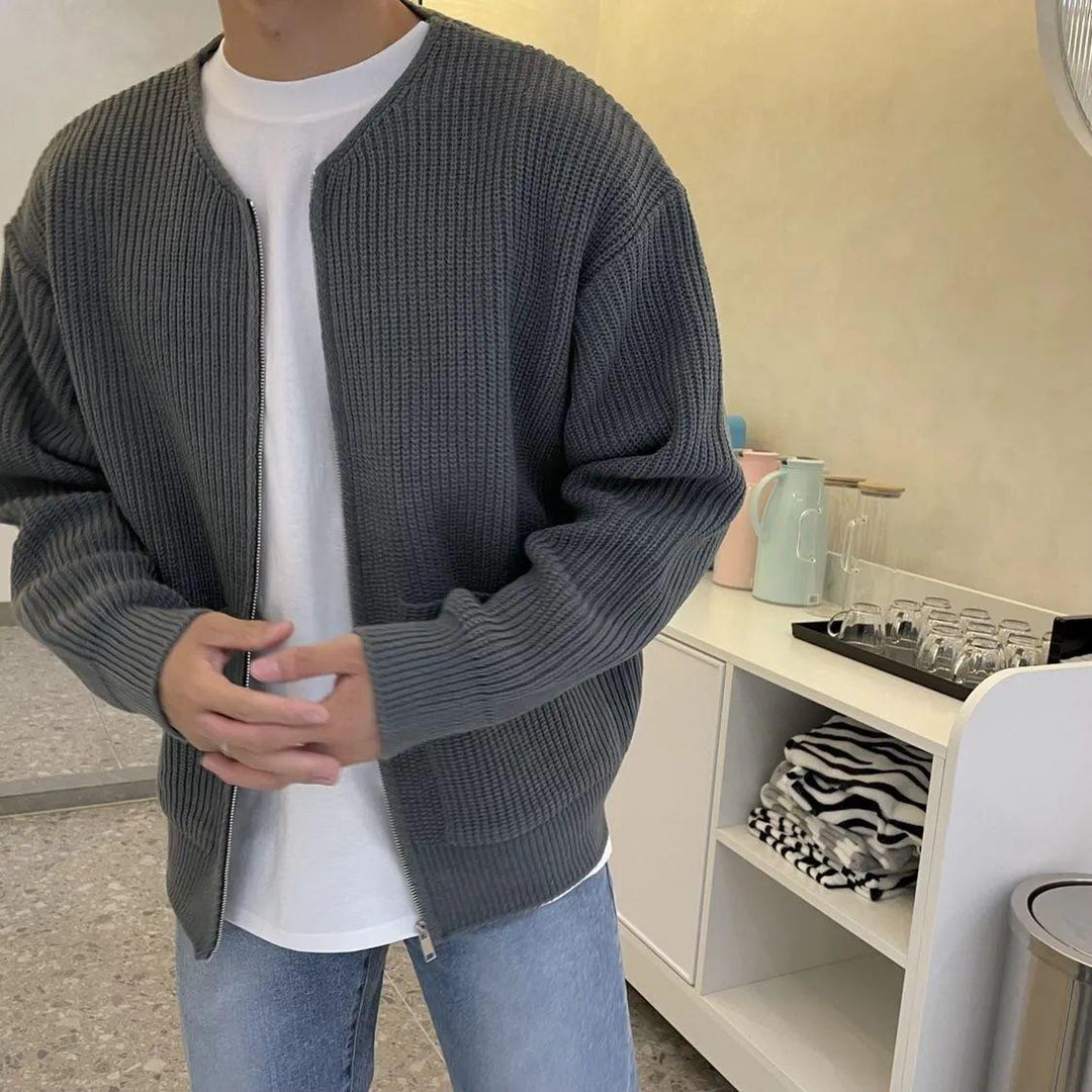 Gebreid Vest met Rits voor Mannen