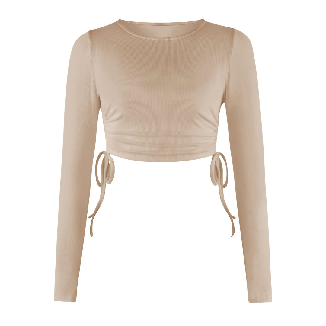 Top met Lange Mouwen en Geknoopt T-Shirt voor Vrouwen