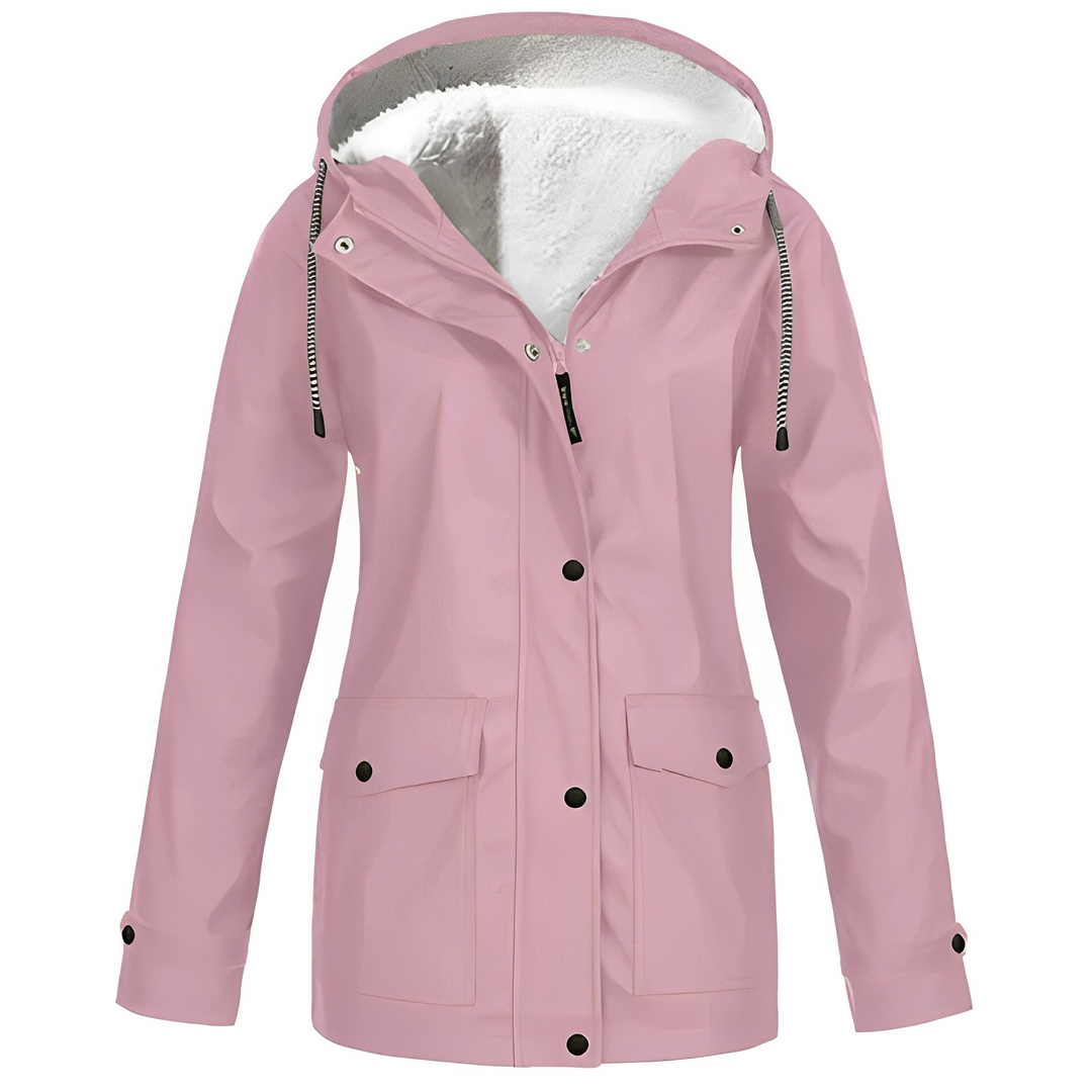 Warme Regenjas met Fleece Voering en Capuchon voor Vrouwen
