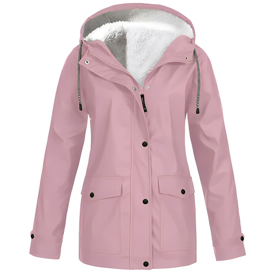 Warme Regenjas met Fleece Voering en Capuchon voor Vrouwen