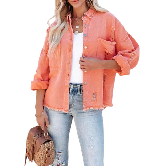 Casual Oversized Spijkerjack voor Vrouwen