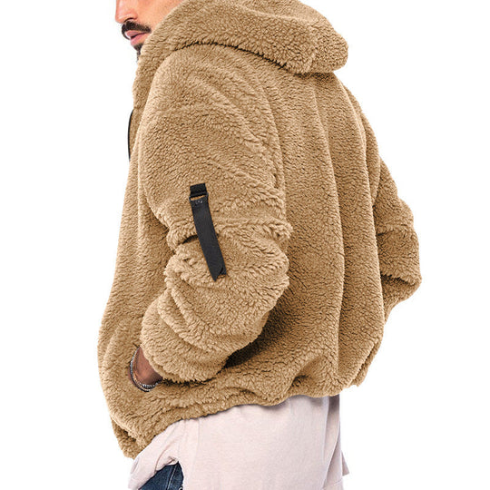 Trendy Teddy Fleece Jas met Zachte Sherpa Stof voor Mannen