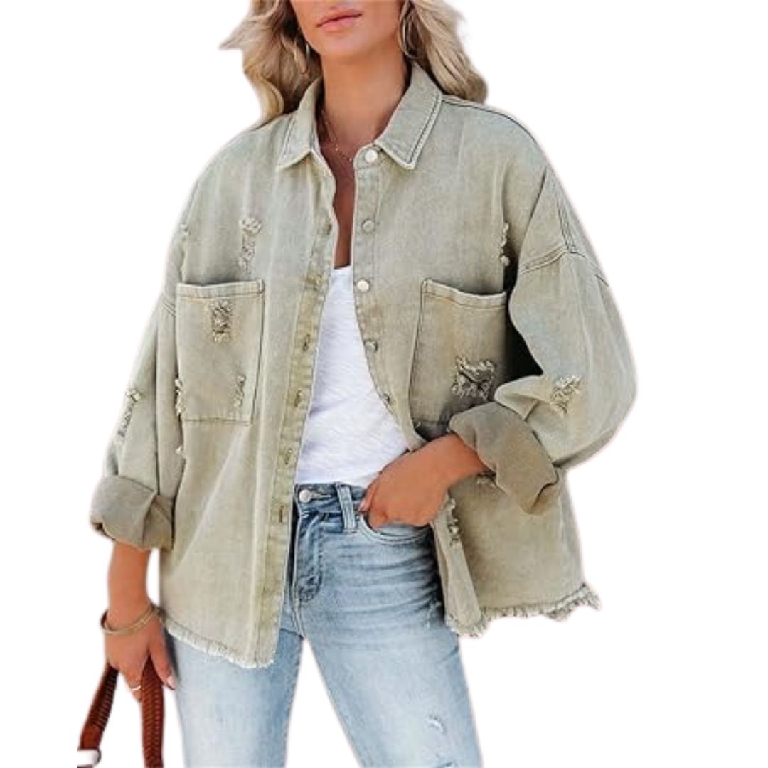 Casual Oversized Spijkerjack voor Vrouwen