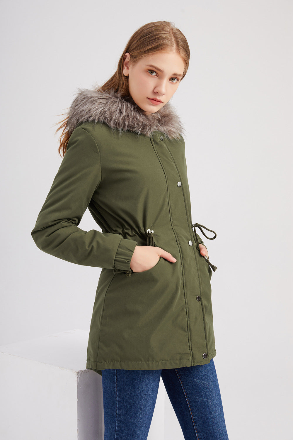Warme Parka met Capuchon en Faux Fur voor Vrouwen