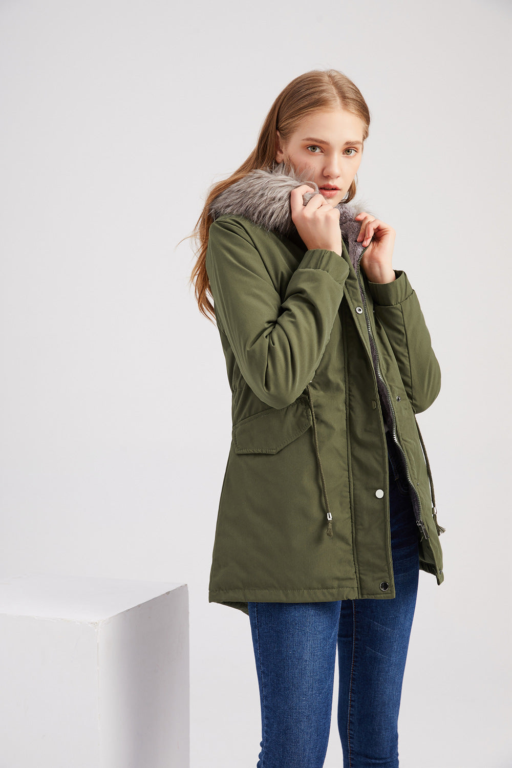 Warme Parka met Capuchon en Faux Fur voor Vrouwen
