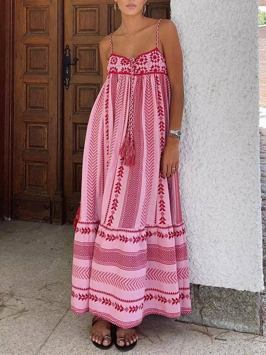 Rode Maxi-Jurk voor Vrouwen