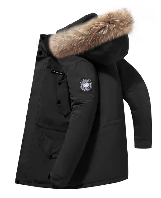 Warme Winterparka met Bontkraag voor Mannen