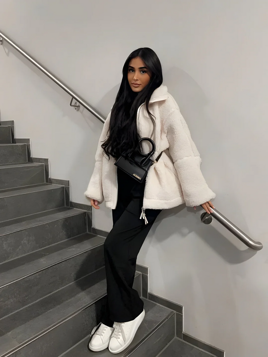 Chique Oversized Teddy Jas voor Vrouwen