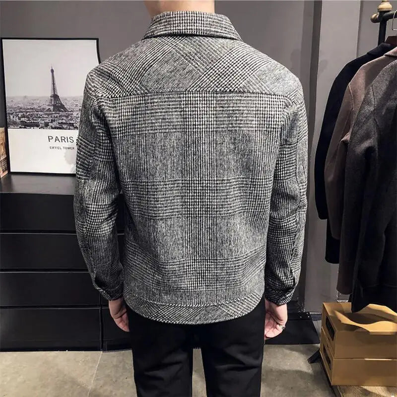 Geruite Jas met Zakdetails voor Mannen