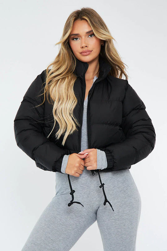 Cropped Puffer Jas voor Vrouwen