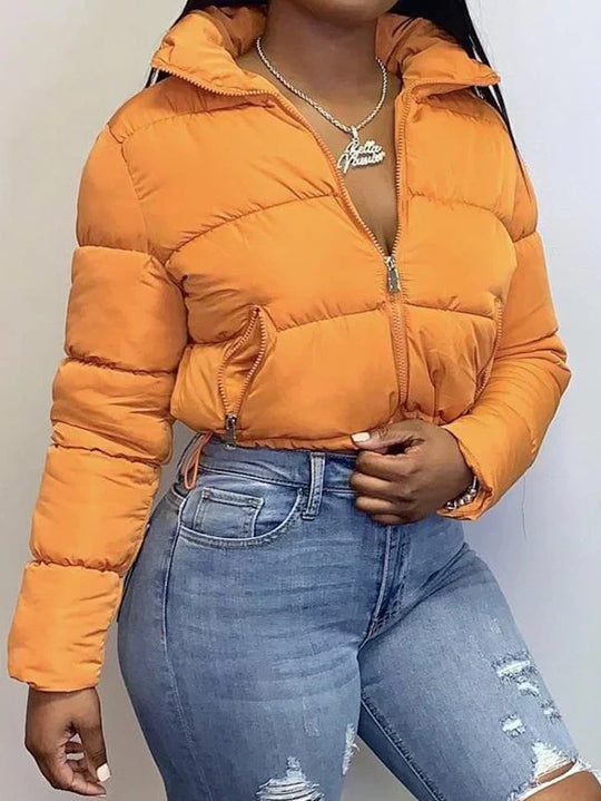 Cropped Puffer Jas voor Vrouwen