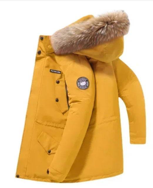 Warme Winterparka met Bontkraag voor Mannen
