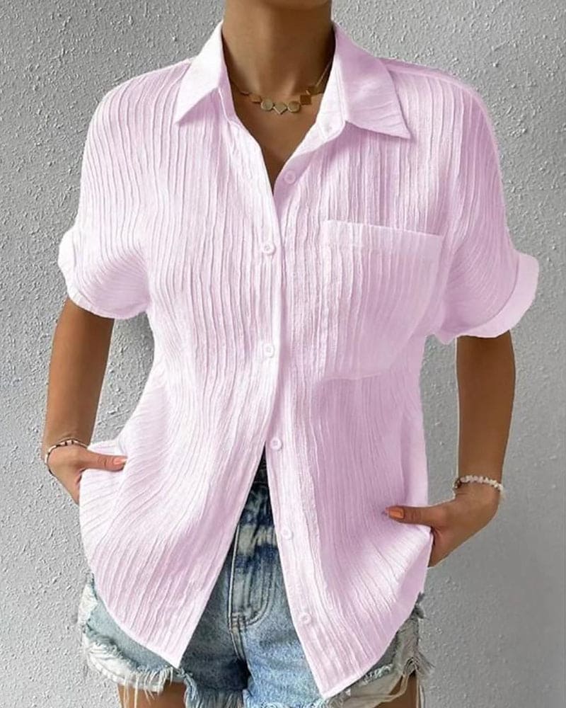 Elegante Blouse met Korte Mouwen voor Vrouwen