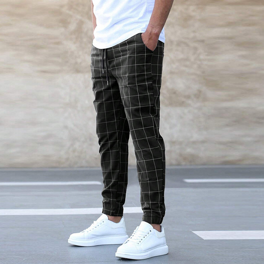 Moderne Geruite Joggingbroek voor Mannen