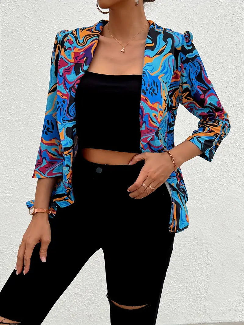 Chique Blazer met 3/4 Mouwen voor Vrouwen