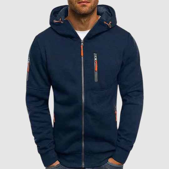 Casual Rits Hoodie Sweatshirt voor Mannen