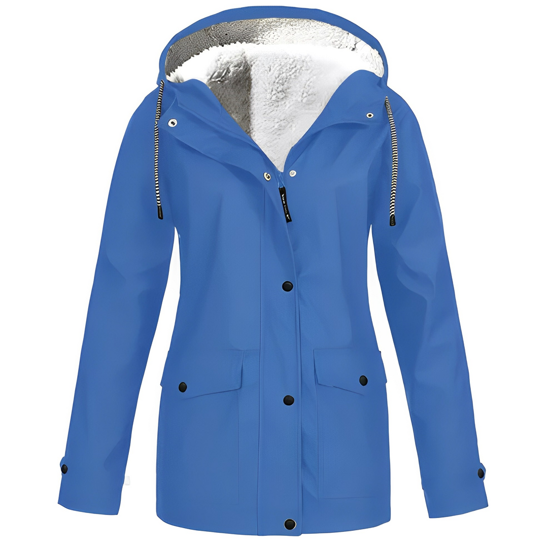 Warme Regenjas met Fleece Voering en Capuchon voor Vrouwen
