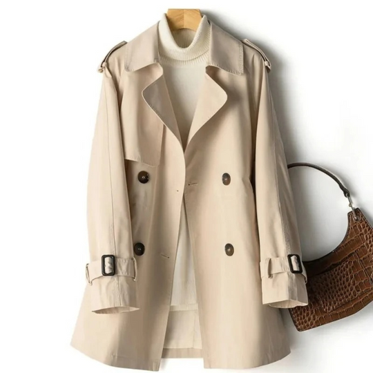 Elegante Trenchcoat met Knopen voor Vrouwen