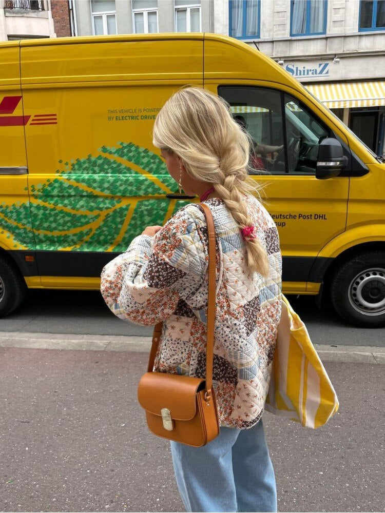 Vintage Katoenen Herfstjas voor Vrouwen