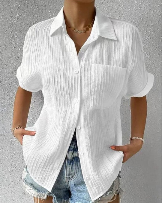 Elegante Blouse met Korte Mouwen voor Vrouwen