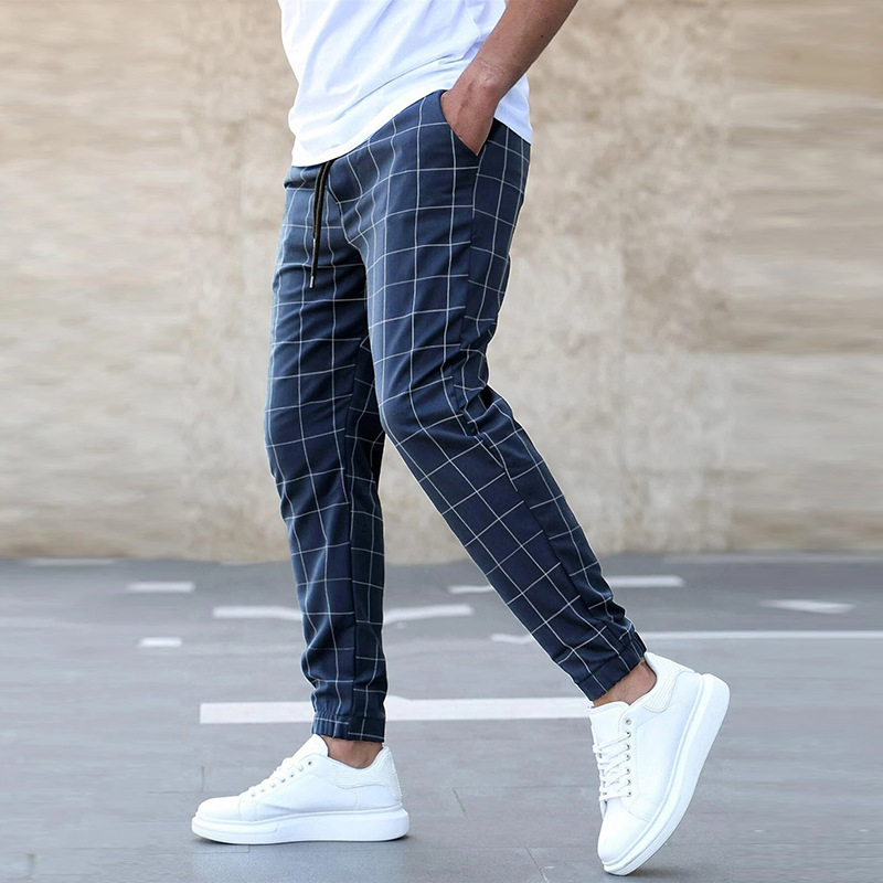 Moderne Geruite Joggingbroek voor Mannen