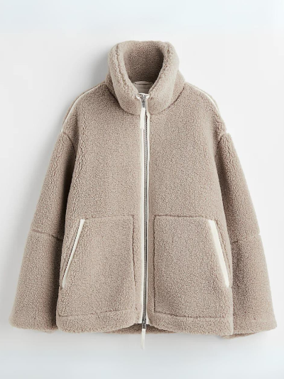 Chique Oversized Teddy Jas voor Vrouwen