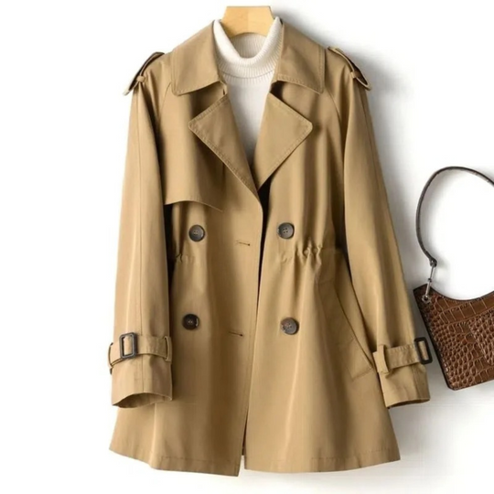 Elegante Trenchcoat met Knopen voor Vrouwen