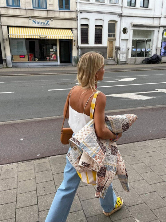 Vintage Katoenen Herfstjas voor Vrouwen
