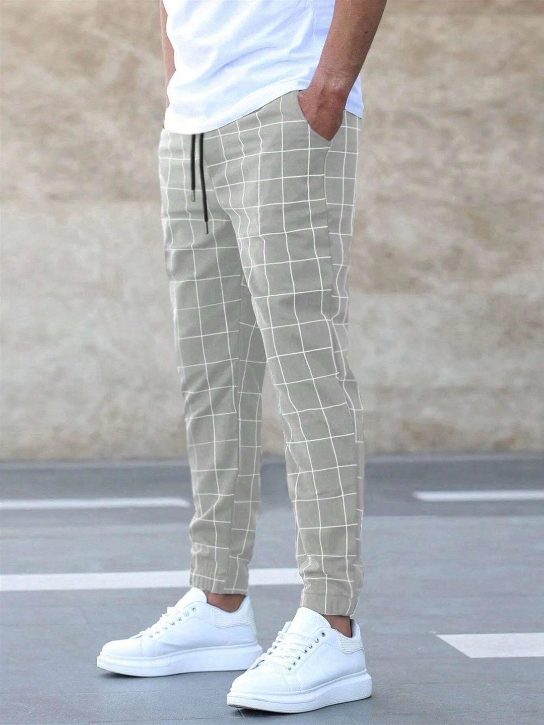 Moderne Geruite Joggingbroek voor Mannen