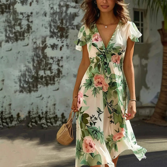 Chique Jurk met Bloemenprint voor Vrouwen