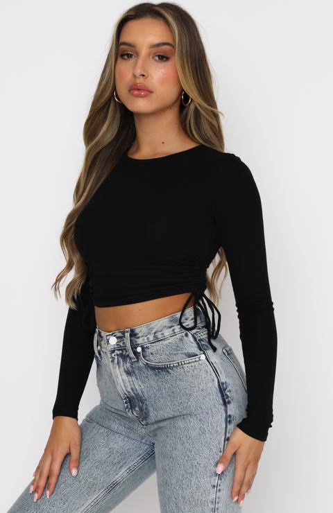Top met Lange Mouwen en Geknoopt T-Shirt voor Vrouwen