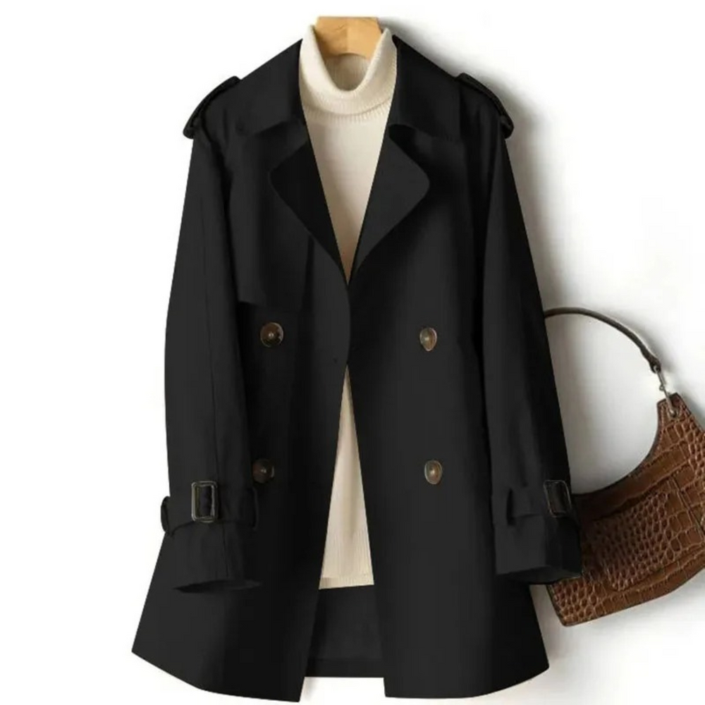 Elegante Trenchcoat met Knopen voor Vrouwen