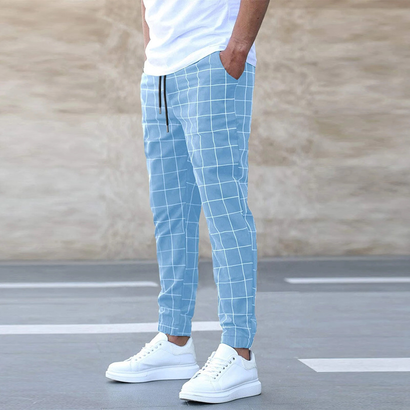 Moderne Geruite Joggingbroek voor Mannen