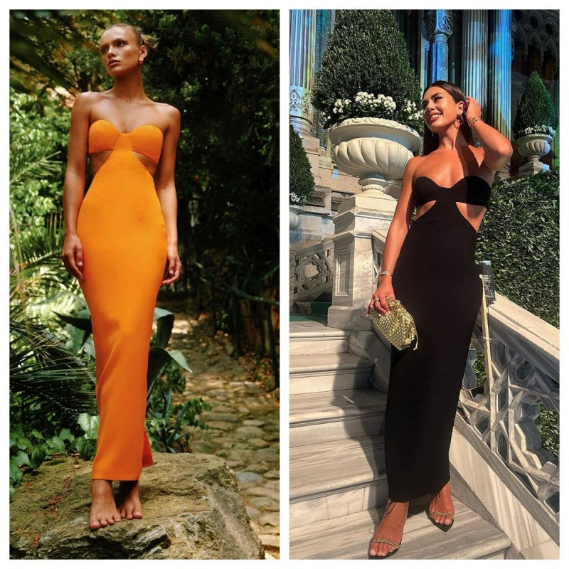 Off-Shoulder Tube Tijdloze Lange Jurk voor Vrouwen