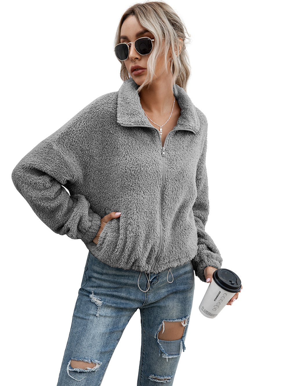 Chique Zip-Up Jas voor Vrouwen