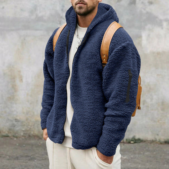 Trendy Teddy Fleece Jas met Zachte Sherpa Stof voor Mannen