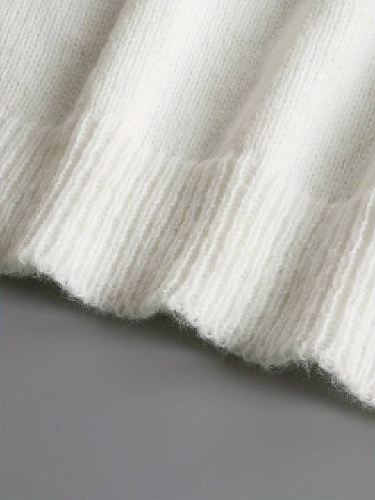 Elegante Gebreide Cardigan met Ruffle Afwerking voor Vrouwen