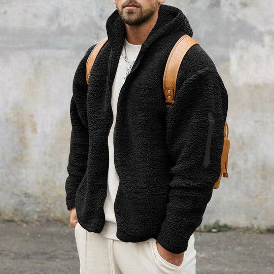 Trendy Teddy Fleece Jas met Zachte Sherpa Stof voor Mannen