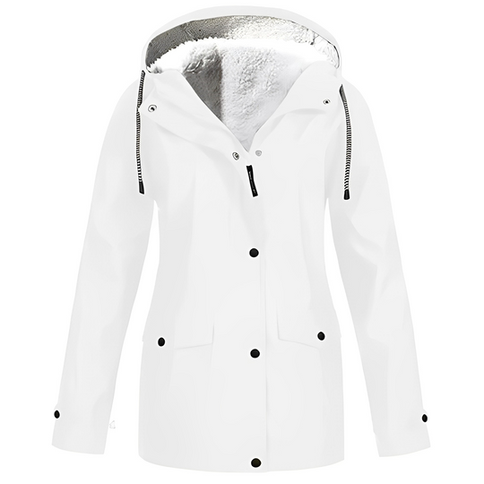 Warme Regenjas met Fleece Voering en Capuchon voor Vrouwen