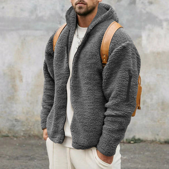 Trendy Teddy Fleece Jas met Zachte Sherpa Stof voor Mannen