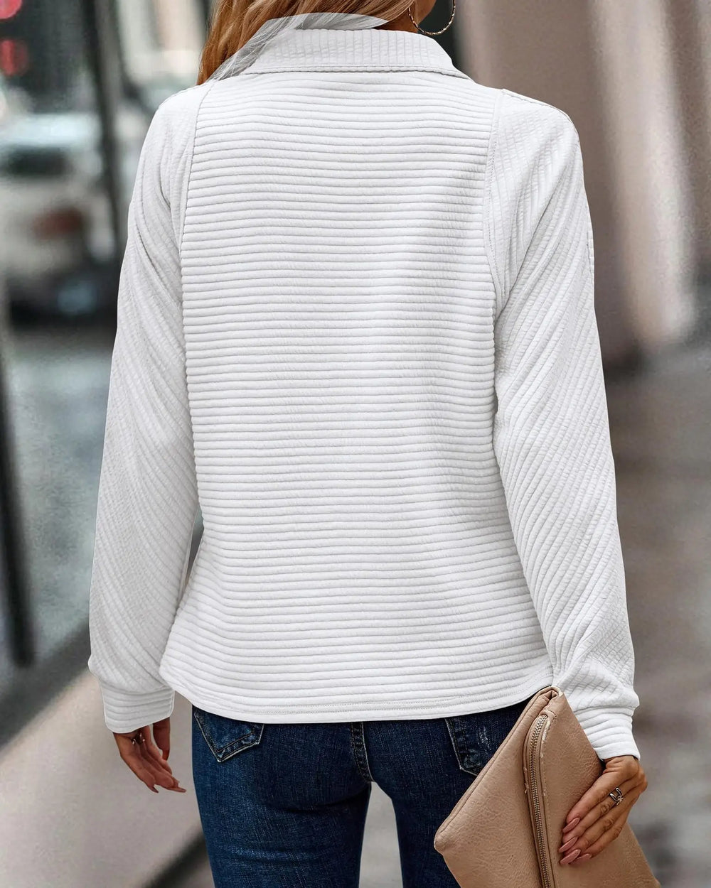 Sweatshirt met Rits voor Vrouwen
