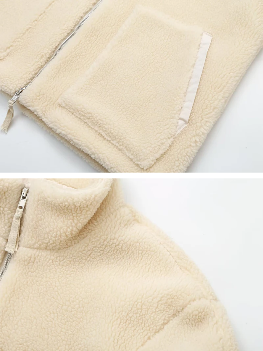 Chique Oversized Teddy Jas voor Vrouwen