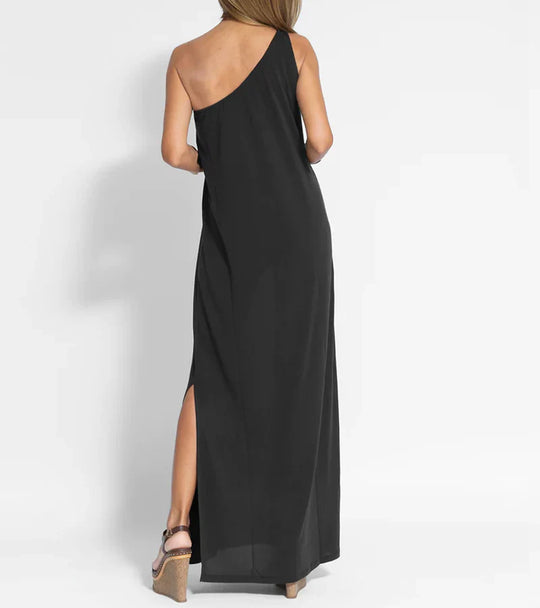 Elegante Asymmetrische One-Shoulder Maxi Jurk voor Vrouwen