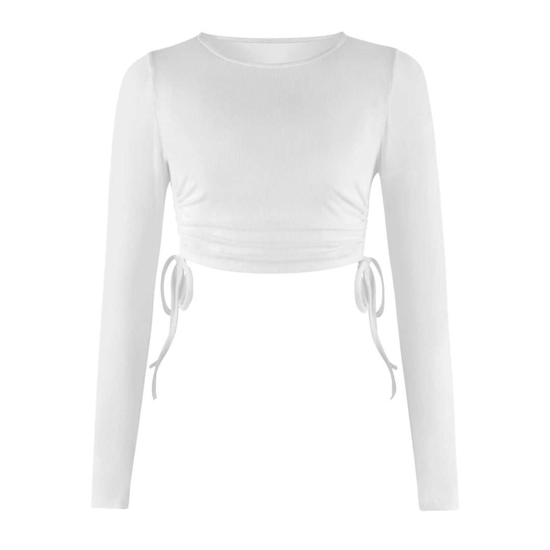 Top met Lange Mouwen en Geknoopt T-Shirt voor Vrouwen