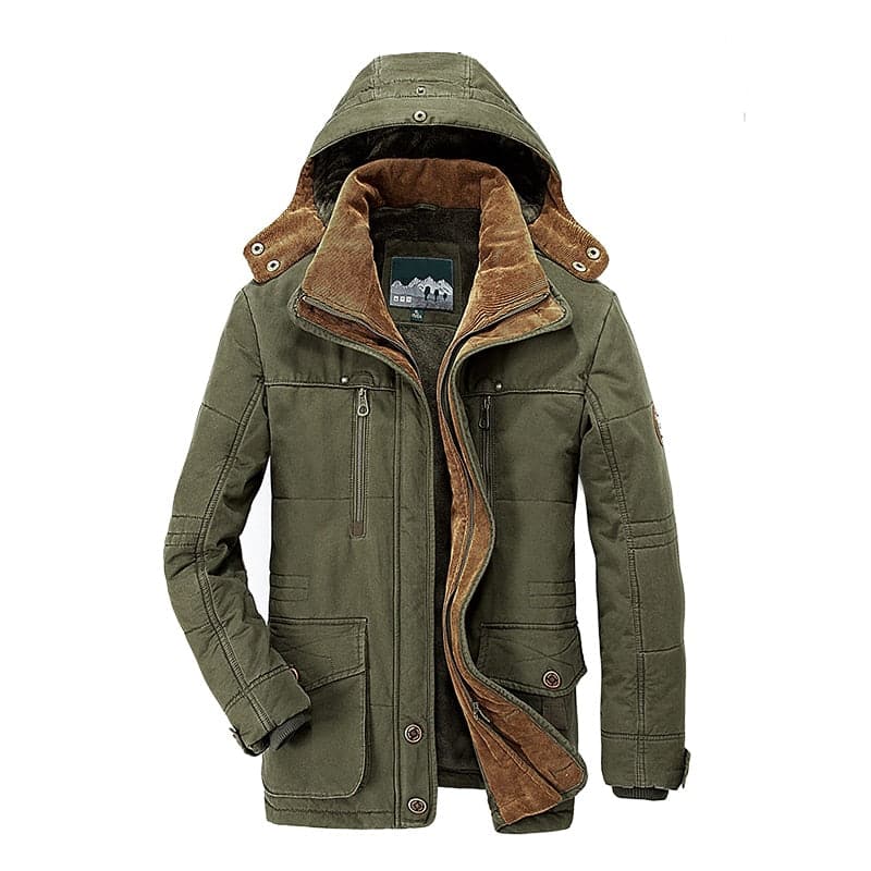 Winddichte Winterjas met Capuchon voor Mannen