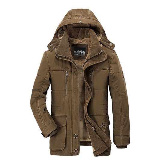 Winddichte Winterjas met Capuchon voor Mannen