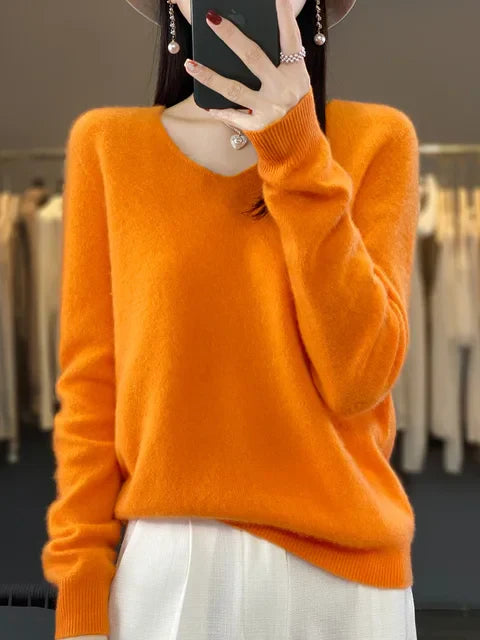 Elegante V-Hals Trui voor  Vrouwen
