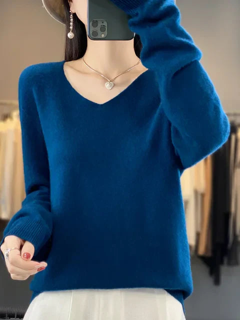 Elegante V-Hals Trui voor  Vrouwen