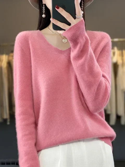 Elegante V-Hals Trui voor  Vrouwen