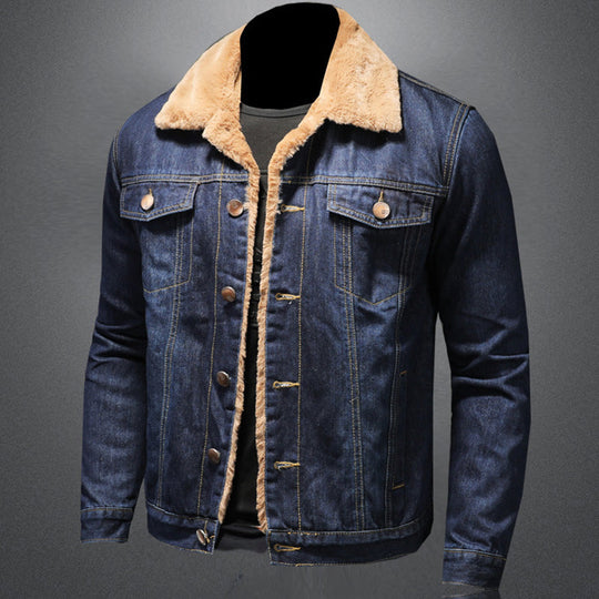 Stijlvolle Winter Denim Jack met Fleece voor Mannen